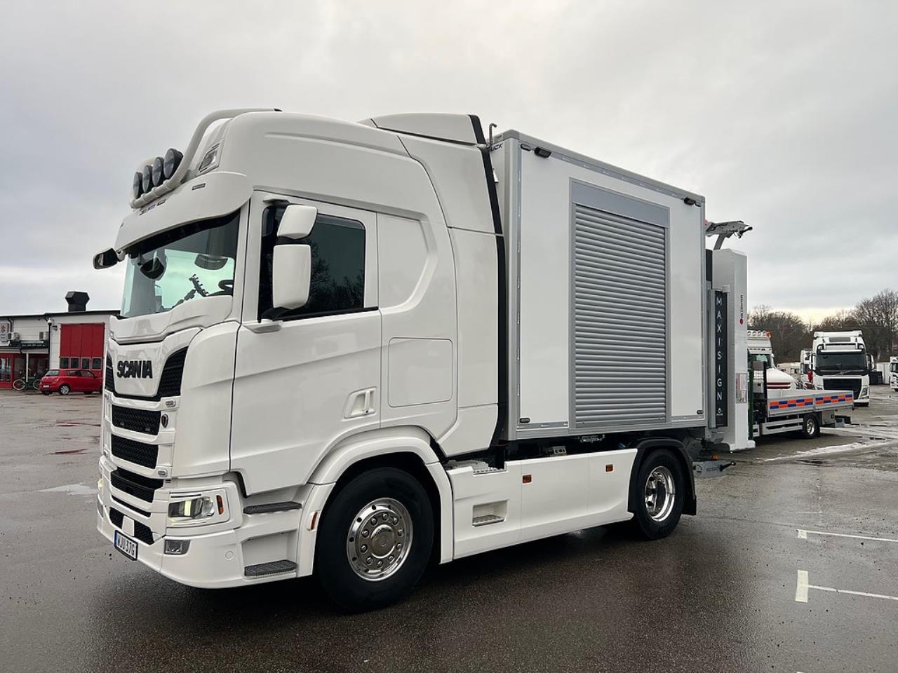 Scania R450 4x2 TMA Bil Skåp MaxiSign Online & Verdegro 2021 - Skåp