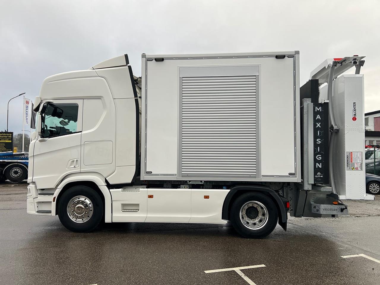 Scania R450 4x2 TMA Bil Skåp MaxiSign Online & Verdegro 2021 - Skåp