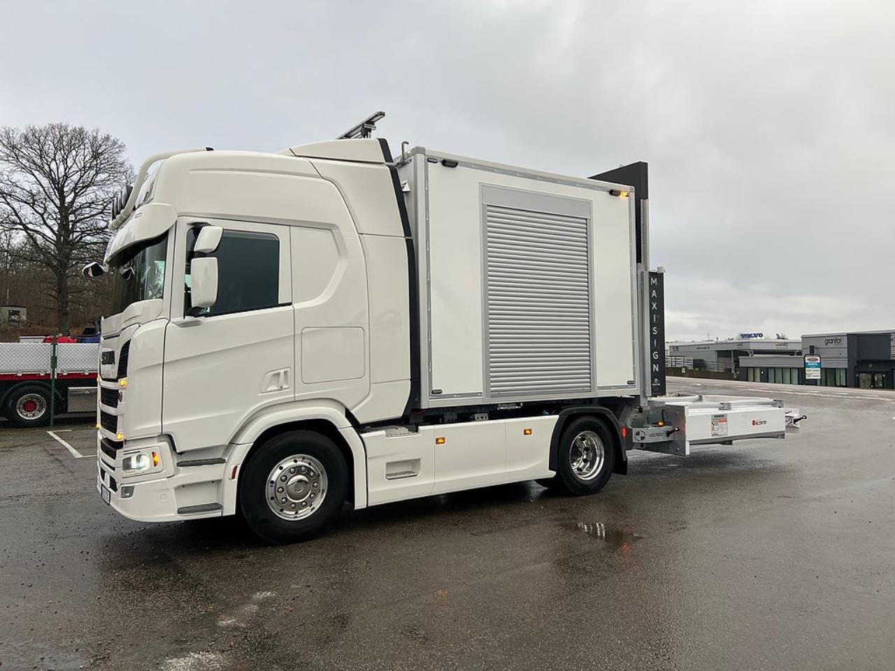 Scania R450 4x2 TMA Bil Skåp MaxiSign Online & Verdegro 2021 - Skåp