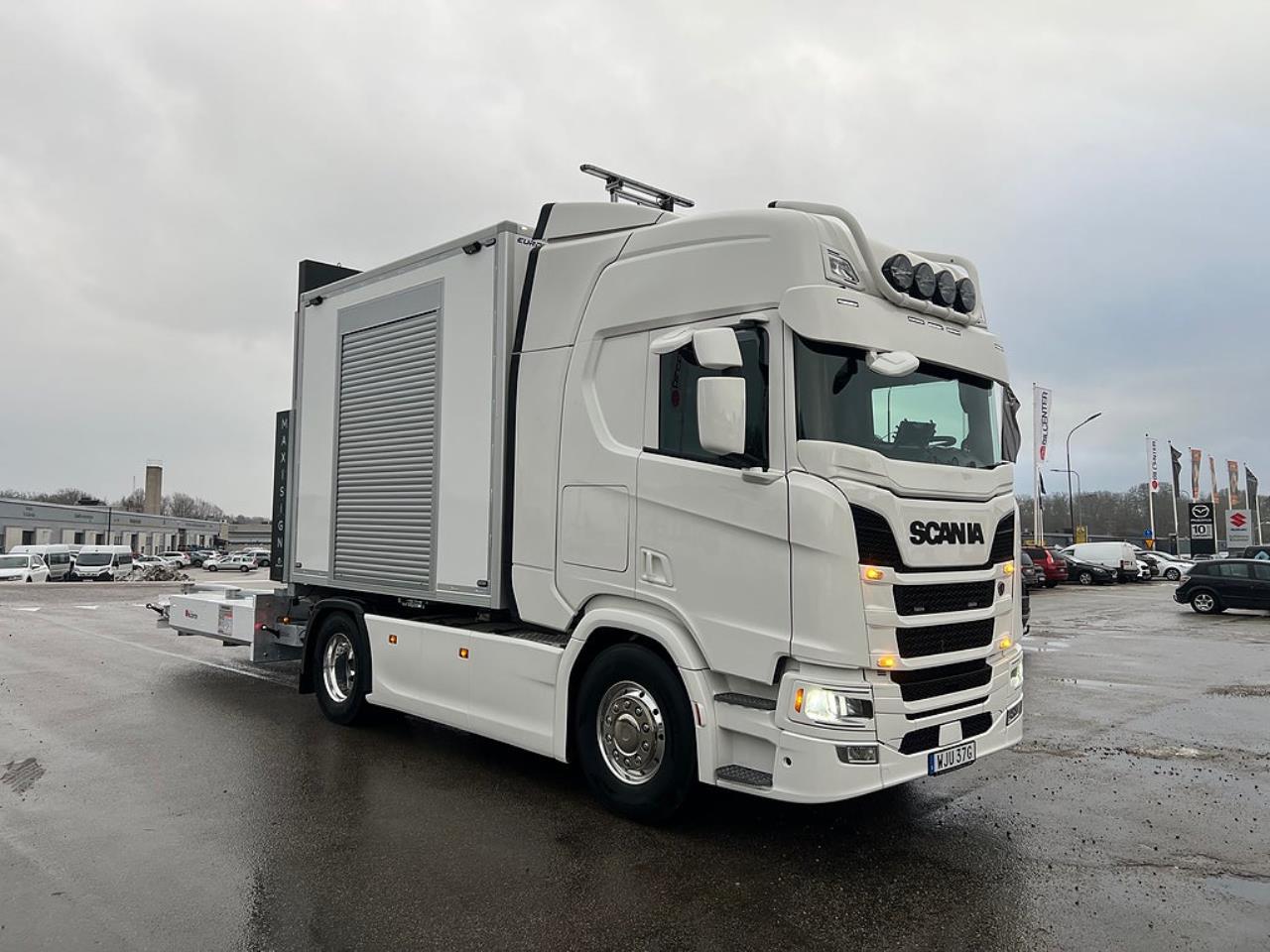 Scania R450 4x2 TMA Bil Skåp MaxiSign Online & Verdegro 2021 - Skåp