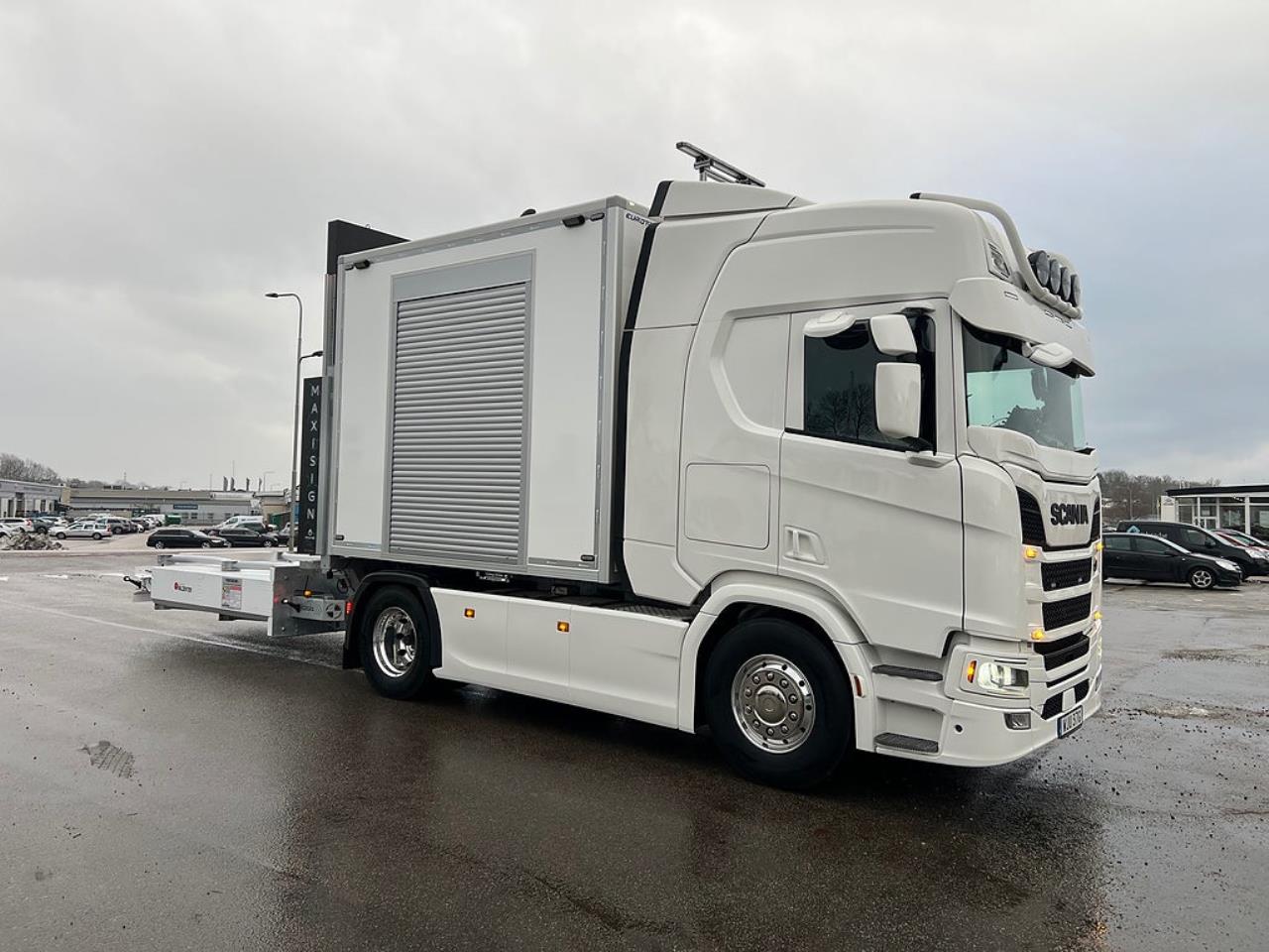Scania R450 4x2 TMA Bil Skåp MaxiSign Online & Verdegro 2021 - Skåp