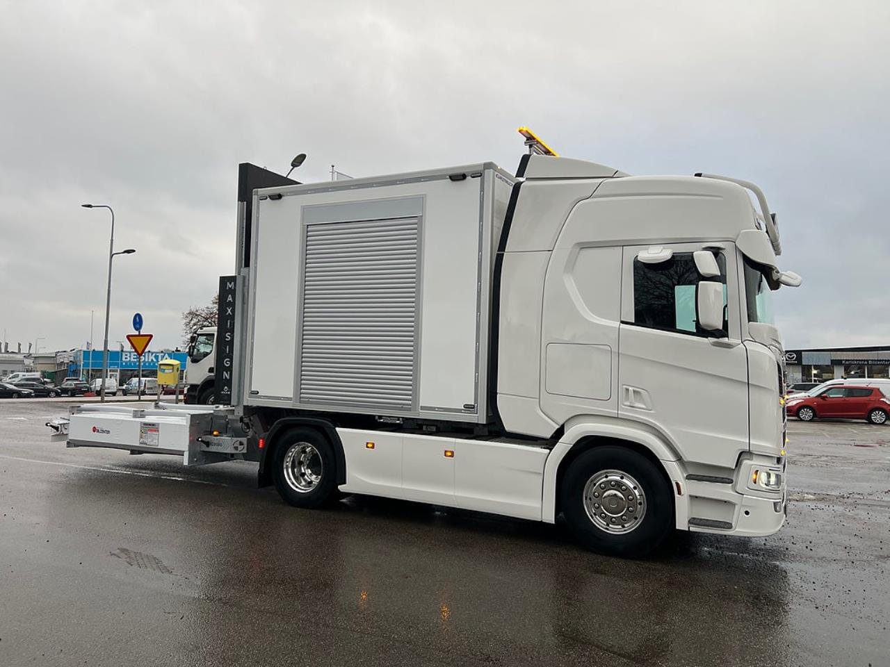 Scania R450 4x2 TMA Bil Skåp MaxiSign Online & Verdegro 2021 - Skåp