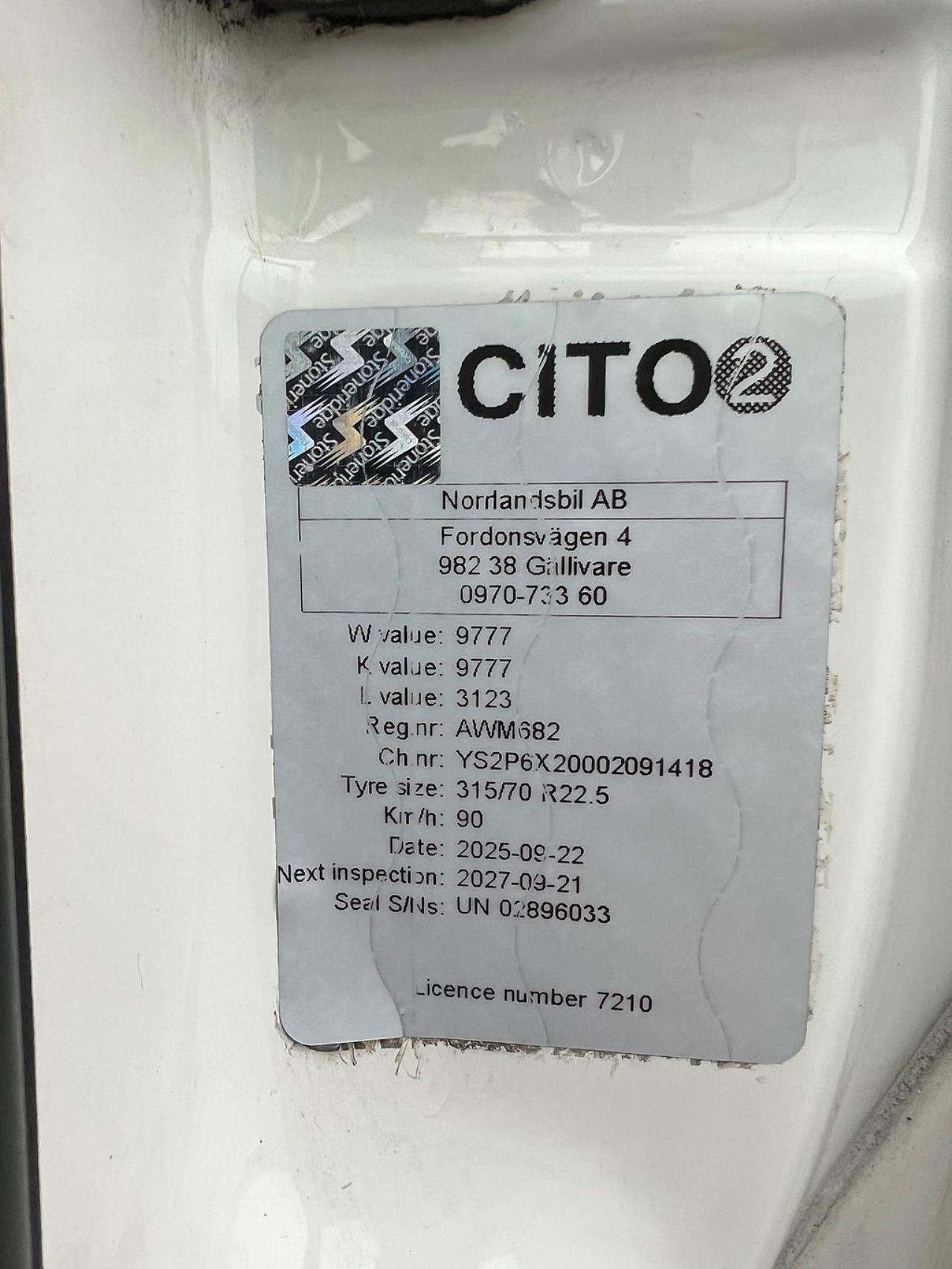 Scania P320 6x2*4 Skåpbil 24 Pallars, Långt Skåp  2014 - Skåp