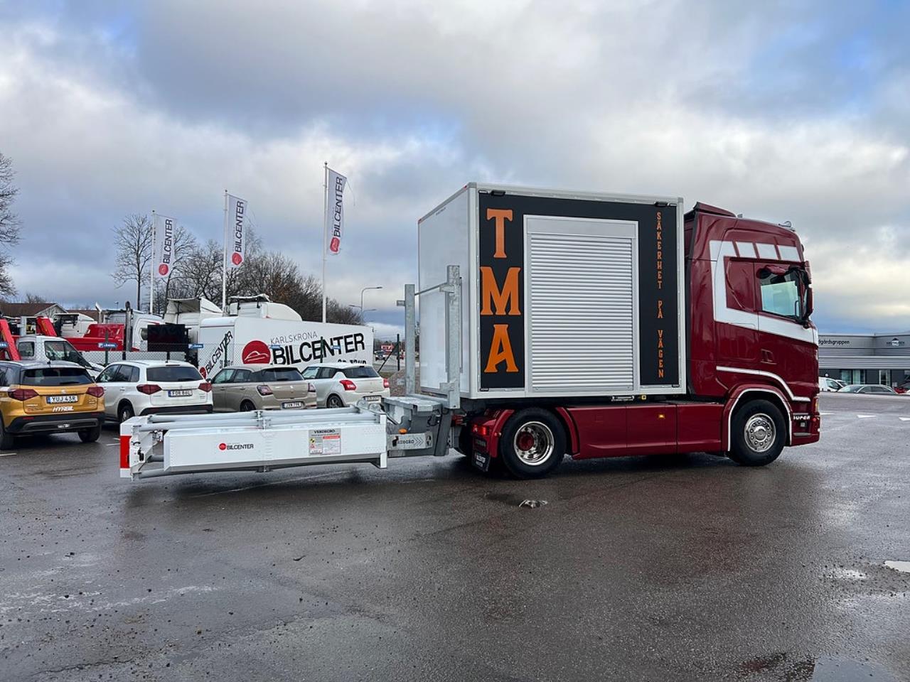 Scania S500 4x2 TMA Bil Sk&aring;p MaxiSign Online & Verdegro 2021 - Sk&aring;p