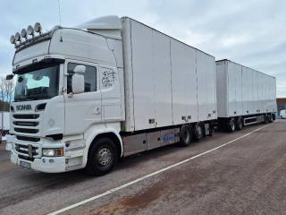 Scania R580 LB6x2*4 Fj&auml;rrbil med sk&aring;p & &ouml;ppningsbart tak + Ekeri sl&auml;p