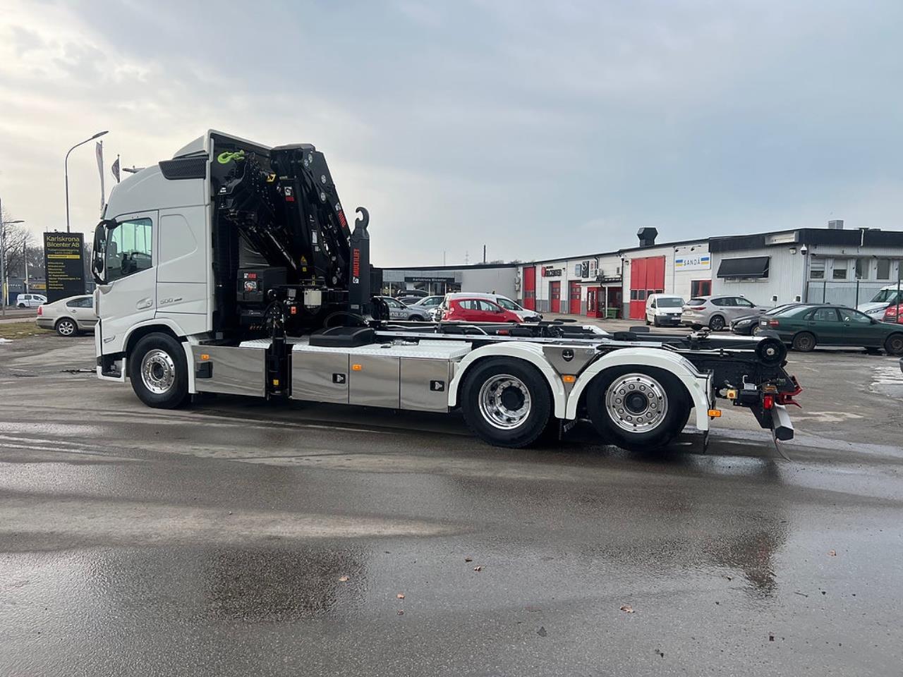 Volvo FM13 500 6x2*4 Kranv&auml;xlare Hiab Kran Komplett Skopa & Flak 2024 - Kran