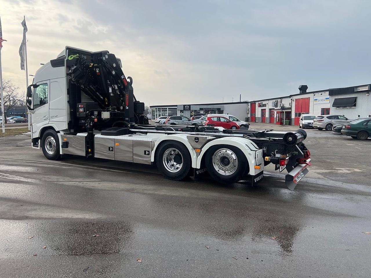 Volvo FM13 500 6x2*4 Kranv&auml;xlare Hiab Kran Komplett Skopa & Flak 2024 - Kran
