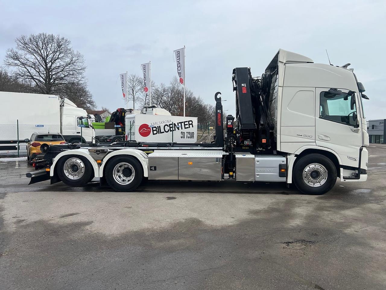 Volvo FM13 500 6x2*4 Kranv&auml;xlare Hiab Kran Komplett Skopa & Flak 2024 - Kran