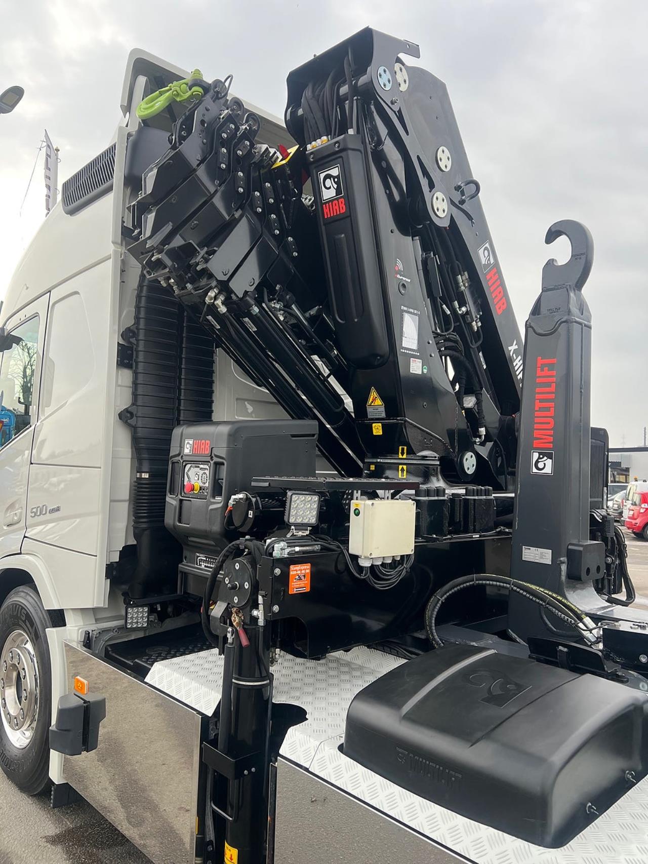 Volvo FM13 500 6x2*4 Kranv&auml;xlare Hiab Kran Komplett Skopa & Flak 2024 - Kran