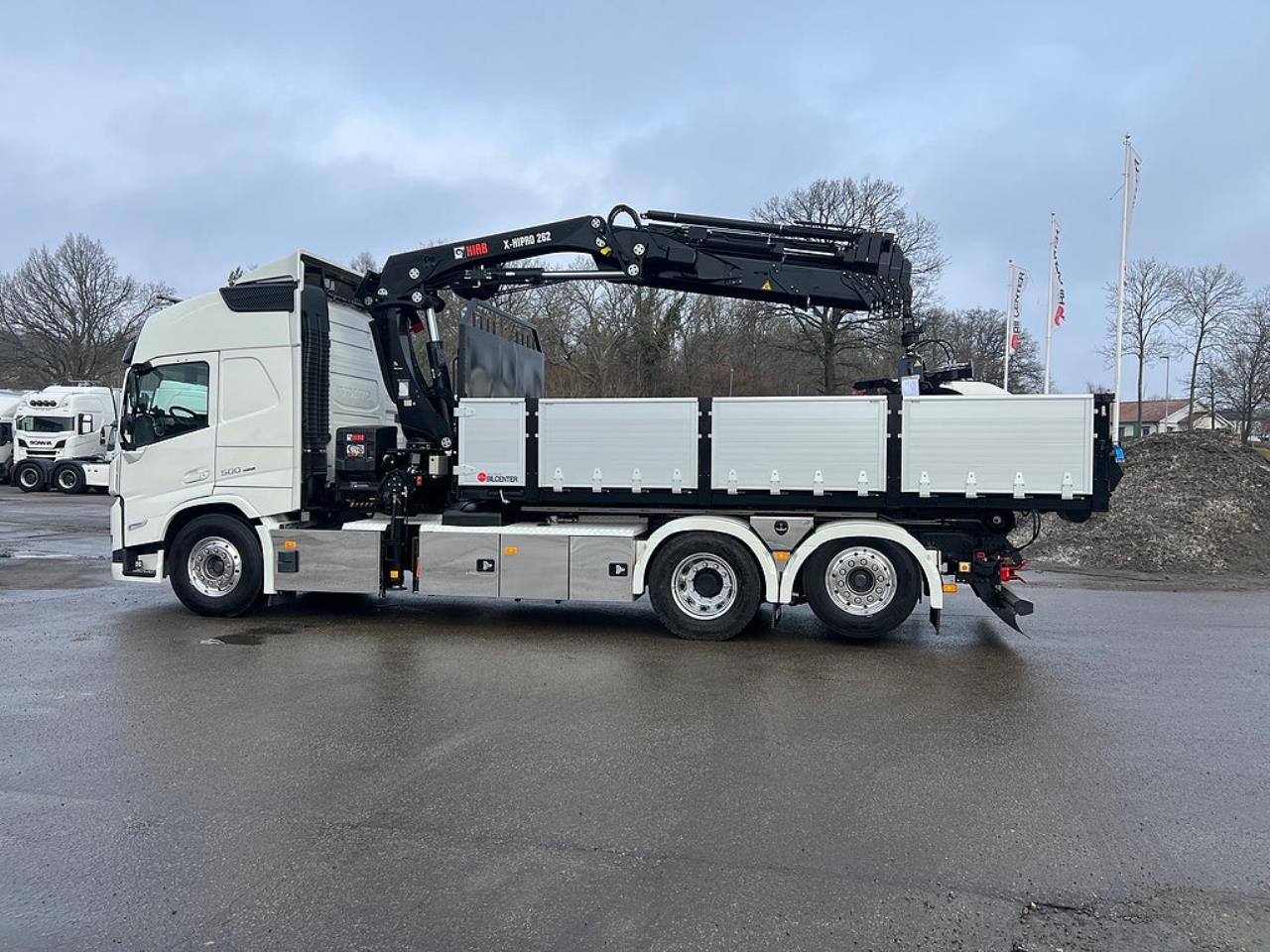 Volvo FM13 500 6x2*4 Kranv&auml;xlare Hiab Kran Komplett Skopa & Flak 2024 - Kran