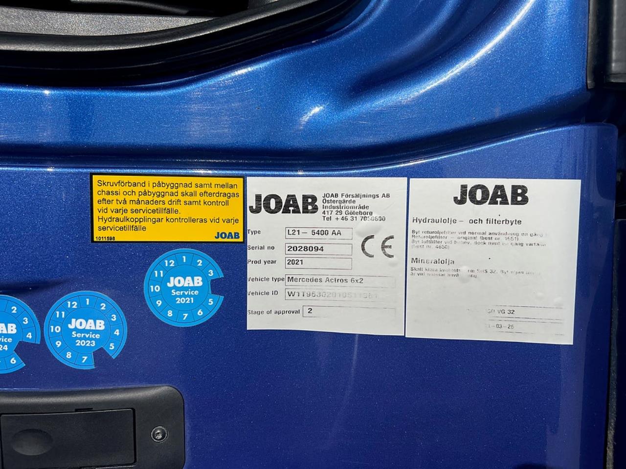 Mercedes-Benz Actros 2553 6x2*4 Lastv&auml;xlare  "Fullutrustad"  & TMA-Flak 2021 - Krok/Lastv&auml;xlare