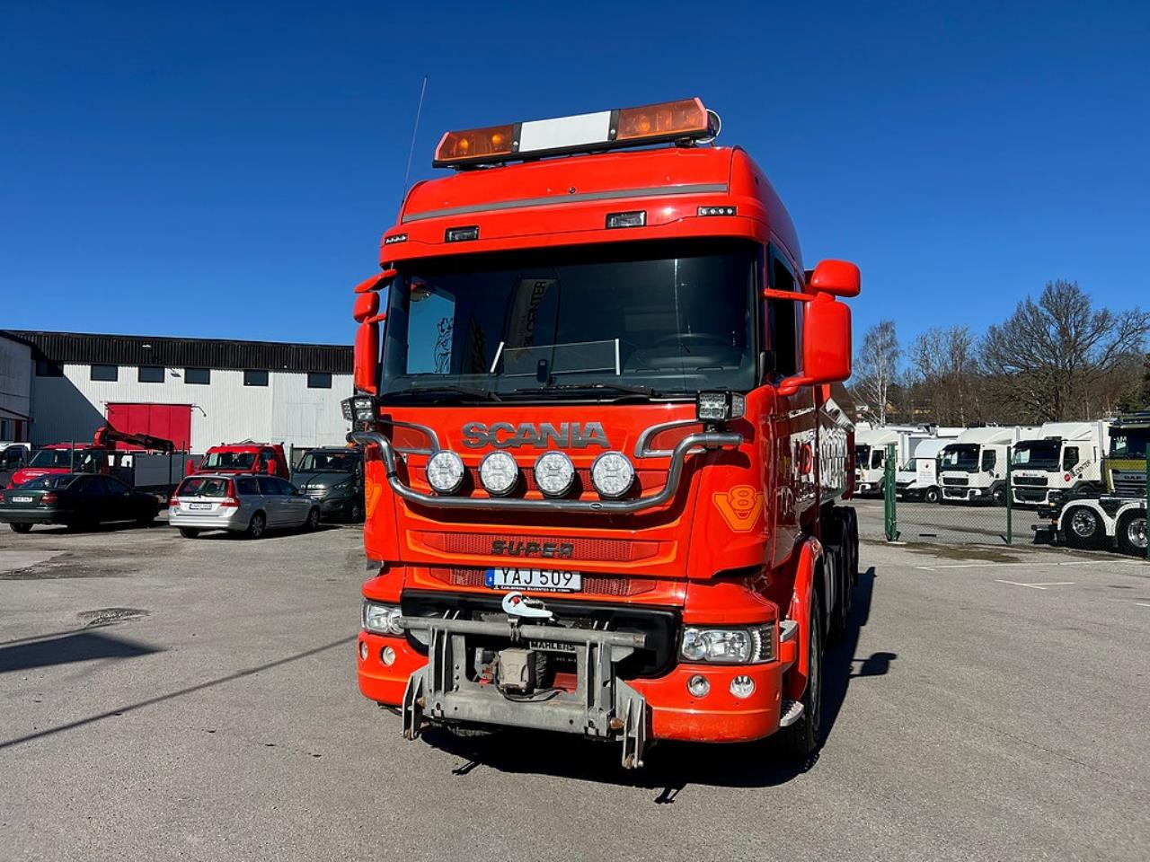 Scania R520 V8 8x4*4 Tridem Tippbil, Plogutrustad 2016 - Tipp