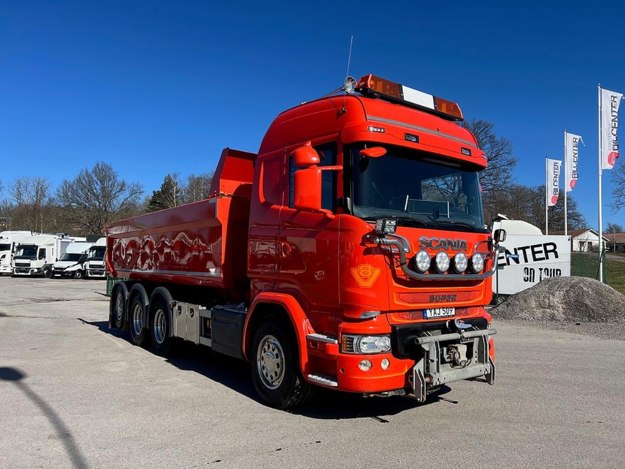 Scania R520 V8 8x4*4 Tridem Tippbil, Plogutrustad 2016 - Tipp