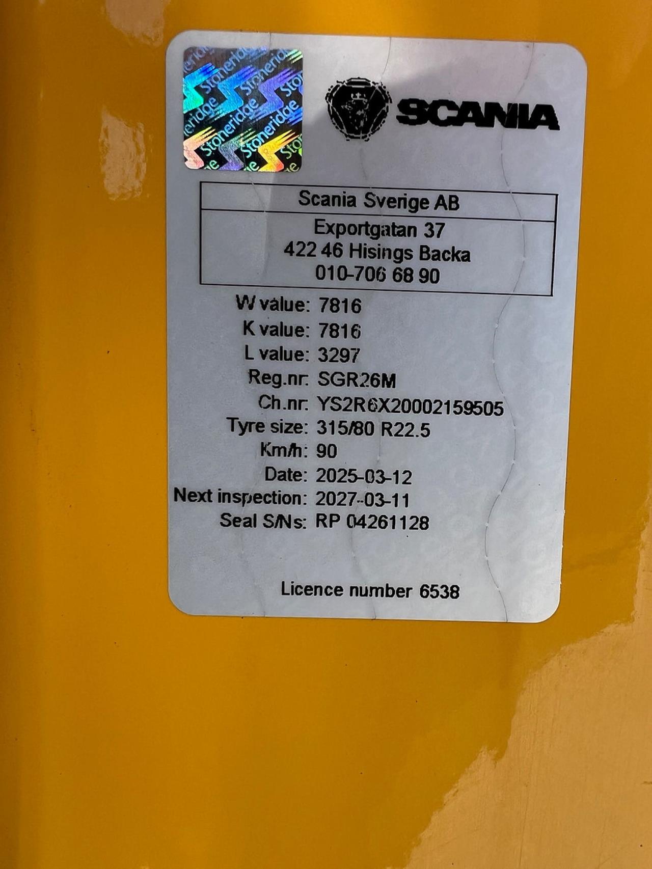 Scania R500 6x2 Lastv&auml;xlare Euro 6 Inkl Schaktflak 2019 - Krok/Lastv&auml;xlare