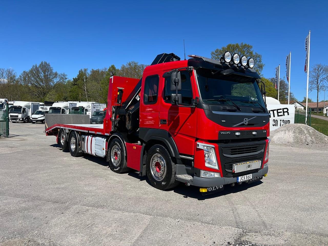 Volvo FM13 460 8x2*6 Maskinbil med stor kran, Euro 6 2017 - Kran