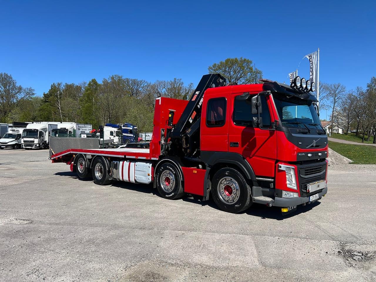 Volvo FM13 460 8x2*6 Maskinbil med stor kran, Euro 6 2017 - Kran