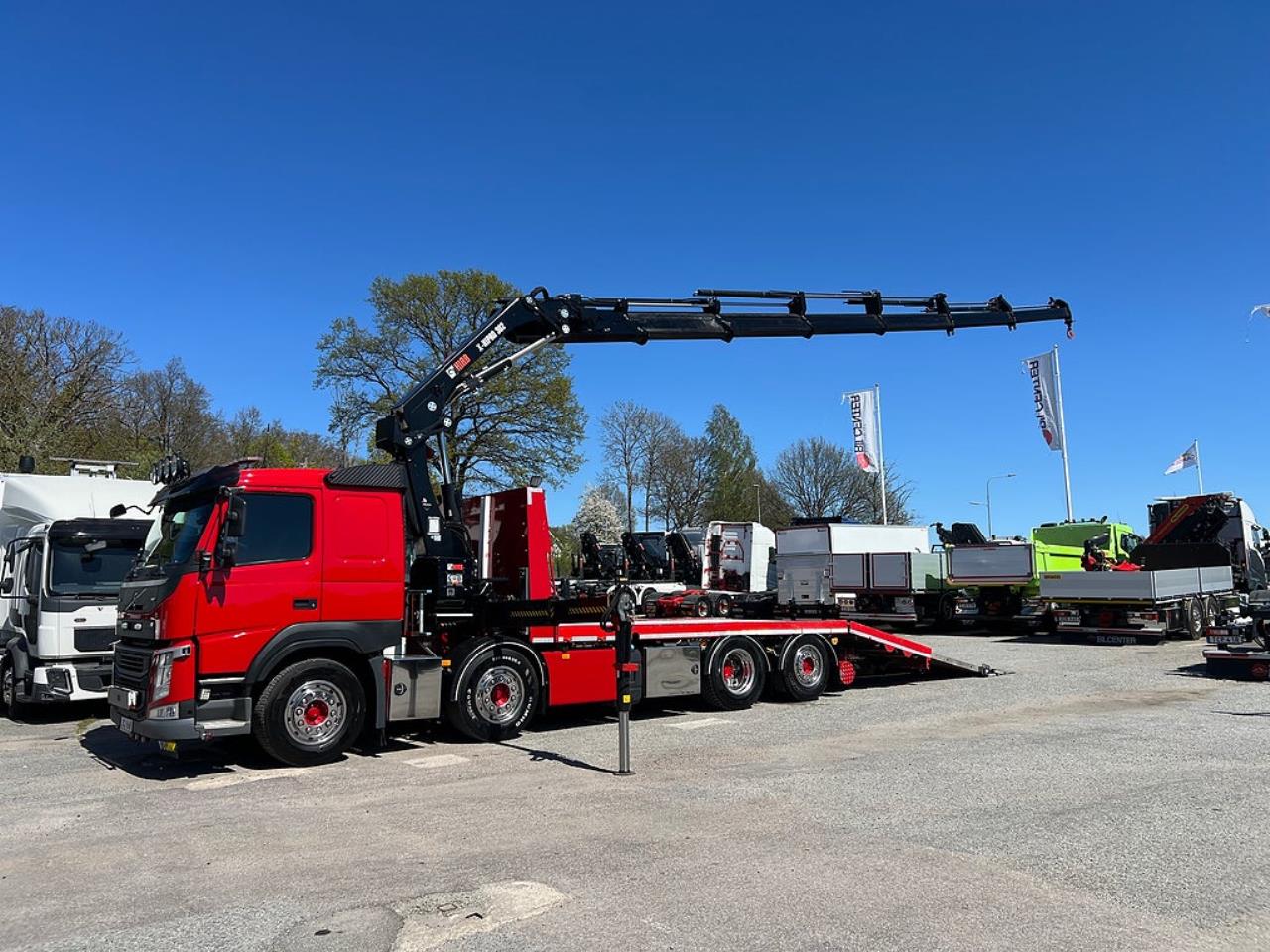 Volvo FM13 460 8x2*6 Maskinbil med stor kran, Euro 6 2017 - Kran