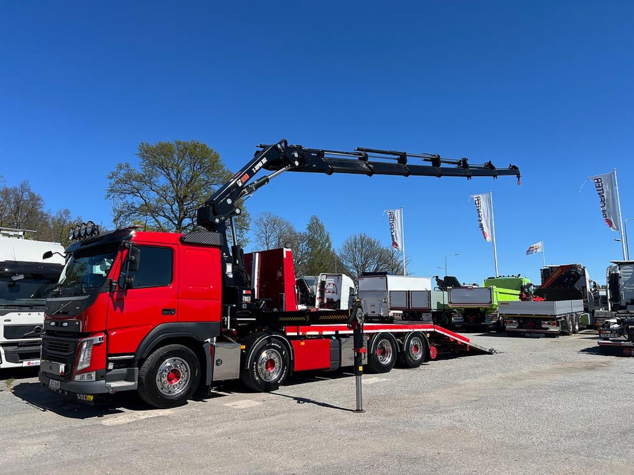 Volvo FM13 460 8x2*6 Maskinbil med stor kran, Euro 6 2017 - Kran