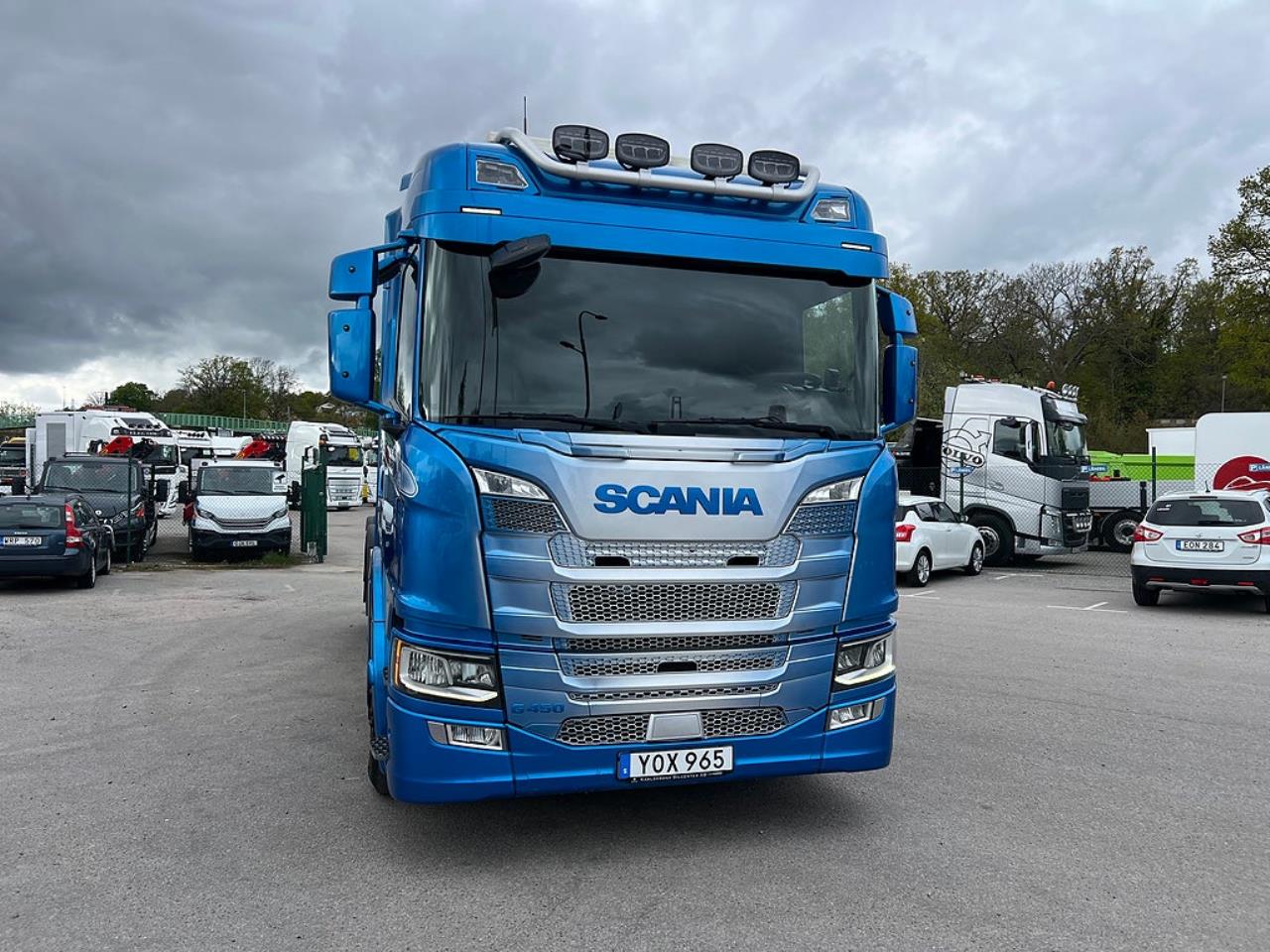 Scania G450 6x2*4 Lastv&auml;xlare, Kranflak Anpassad, Euro 6 2019 - Kran