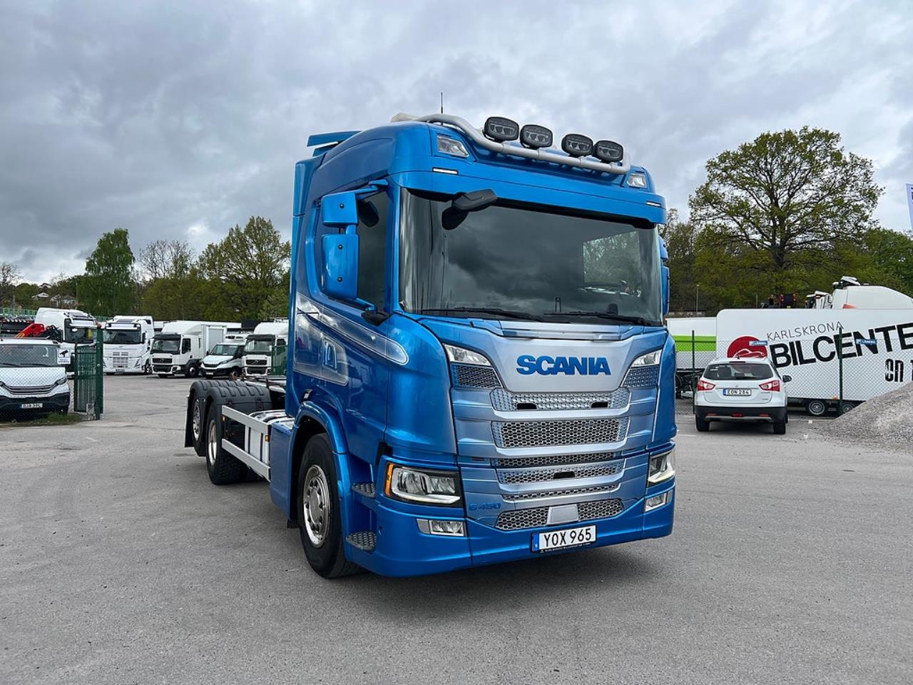 Scania G450 6x2*4 Lastv&auml;xlare, Kranflak Anpassad, Euro 6 2019 - Kran