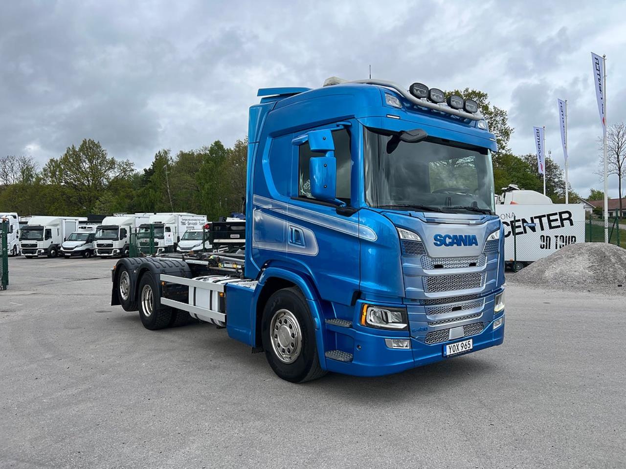 Scania G450 6x2*4 Lastv&auml;xlare, Kranflak Anpassad, Euro 6 2019 - Kran