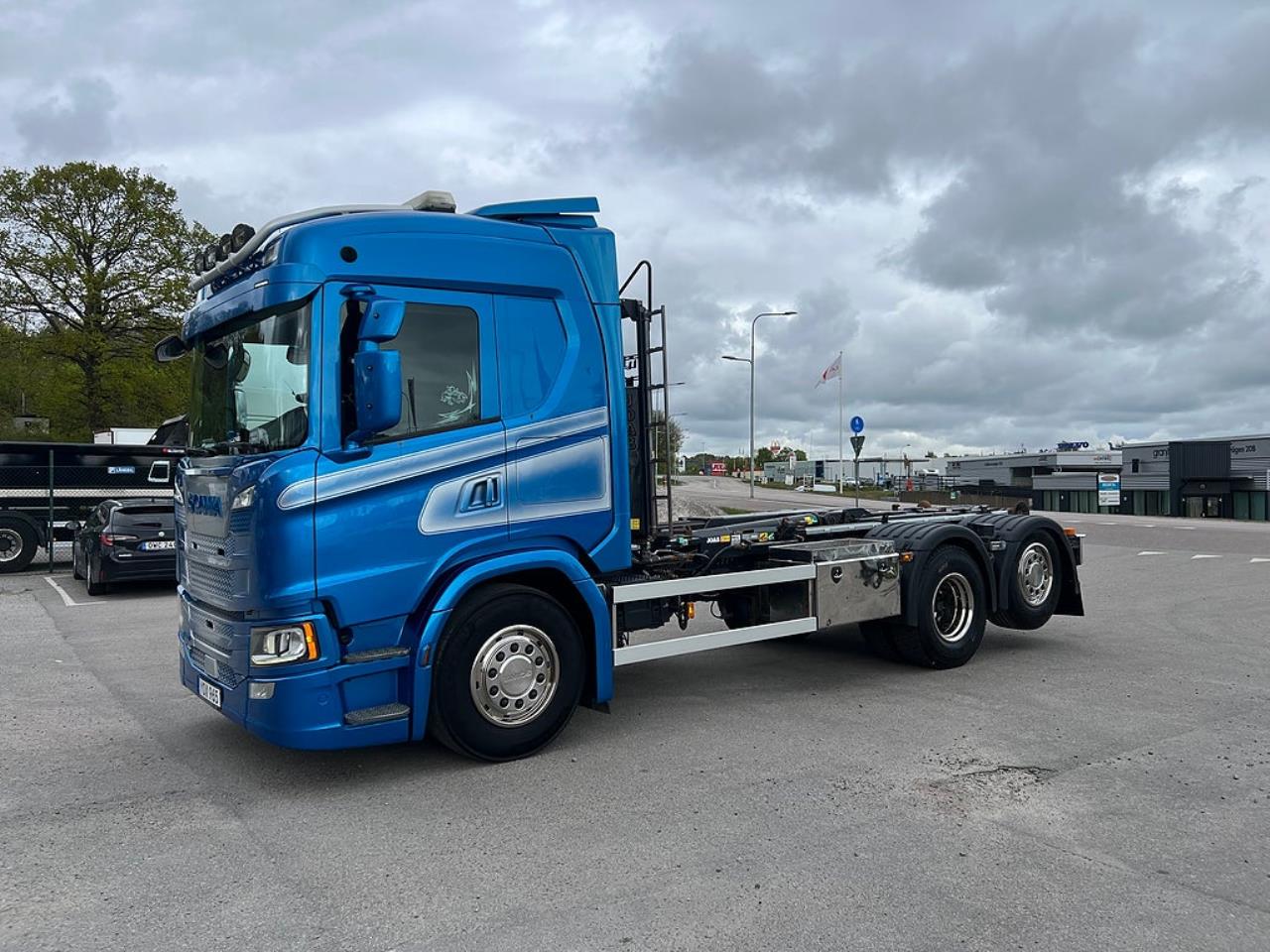 Scania G450 6x2*4 Lastv&auml;xlare, Kranflak Anpassad, Euro 6 2019 - Kran