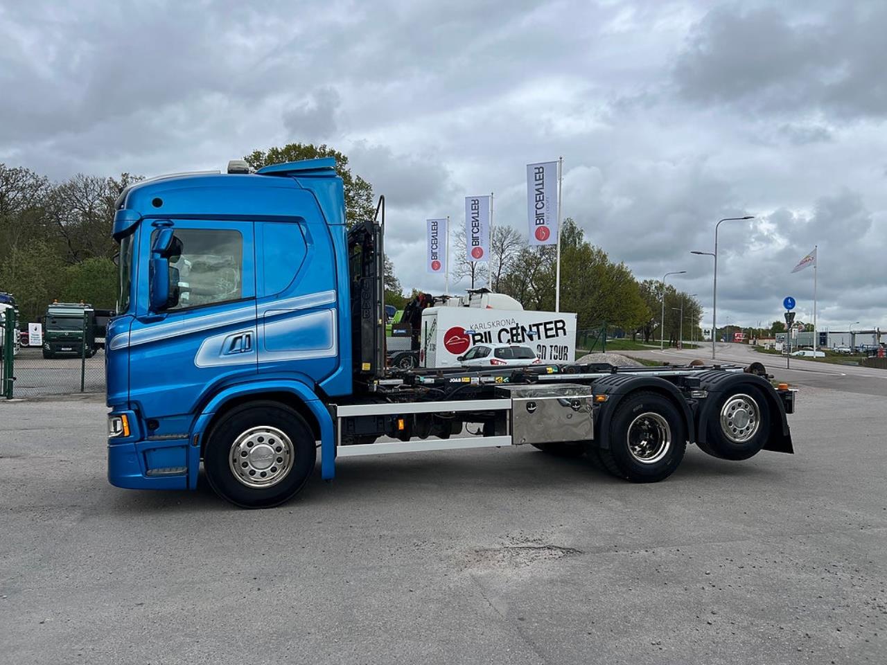 Scania G450 6x2*4 Lastv&auml;xlare, Kranflak Anpassad, Euro 6 2019 - Kran