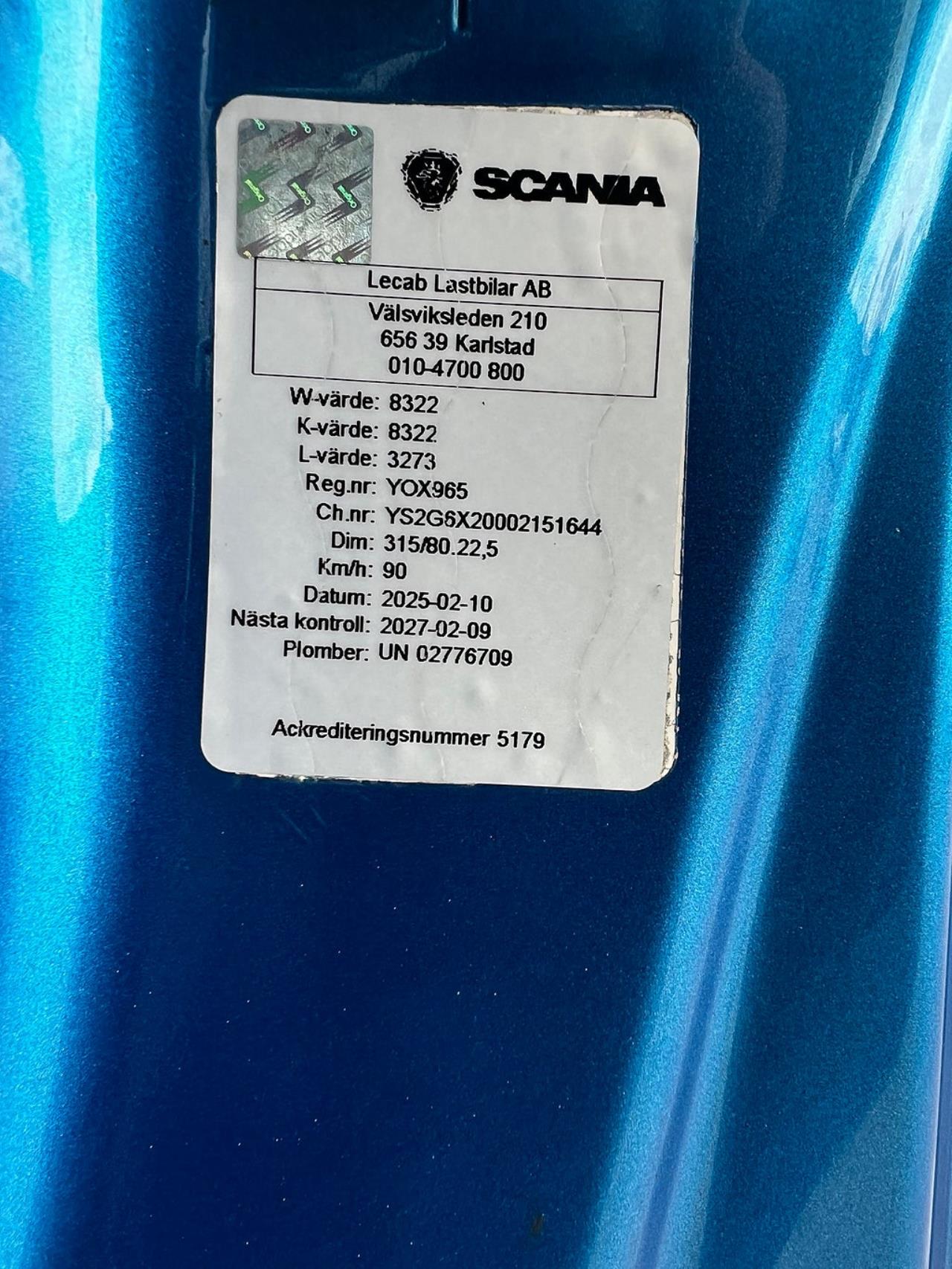 Scania G450 6x2*4 Lastv&auml;xlare, Kranflak Anpassad, Euro 6 2019 - Kran
