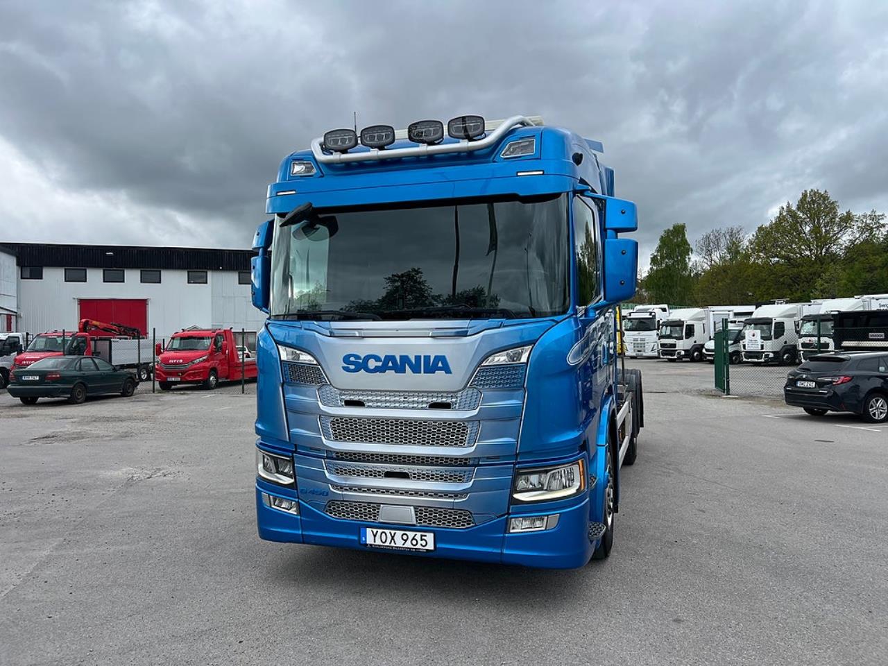 Scania G450 6x2*4 Lastv&auml;xlare, Kranflak Anpassad, Euro 6 2019 - Kran