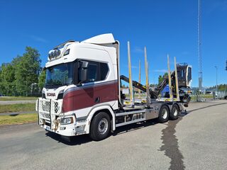 Scania R650 Timmerbil med Kran