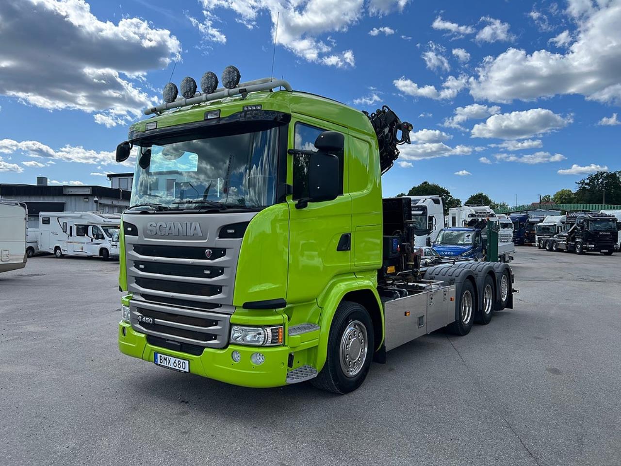 Scania G450 8x4*4 Tridem Kranv&auml;xlare 2017 - Kran