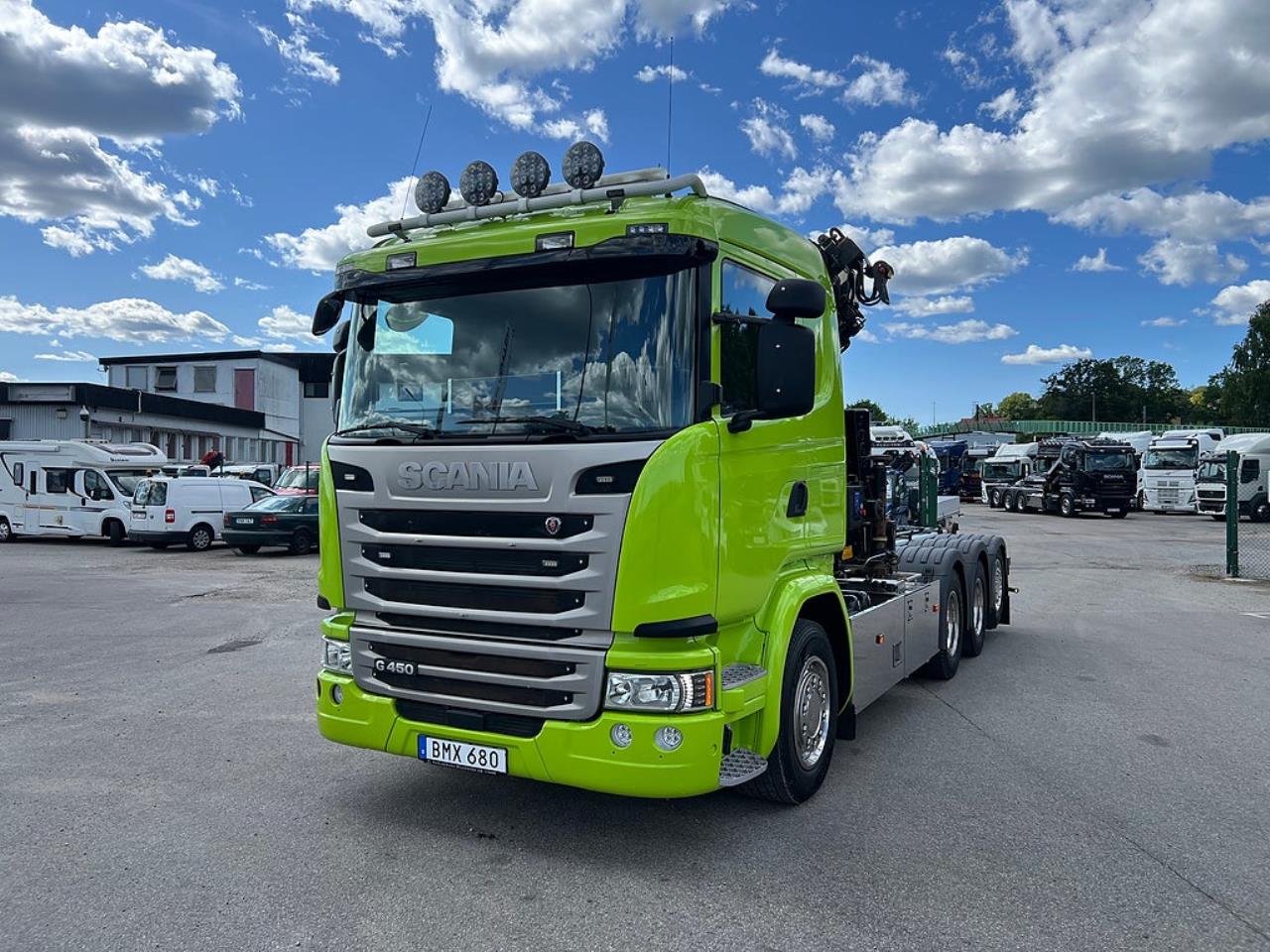 Scania G450 8x4*4 Tridem Kranv&auml;xlare 2017 - Kran