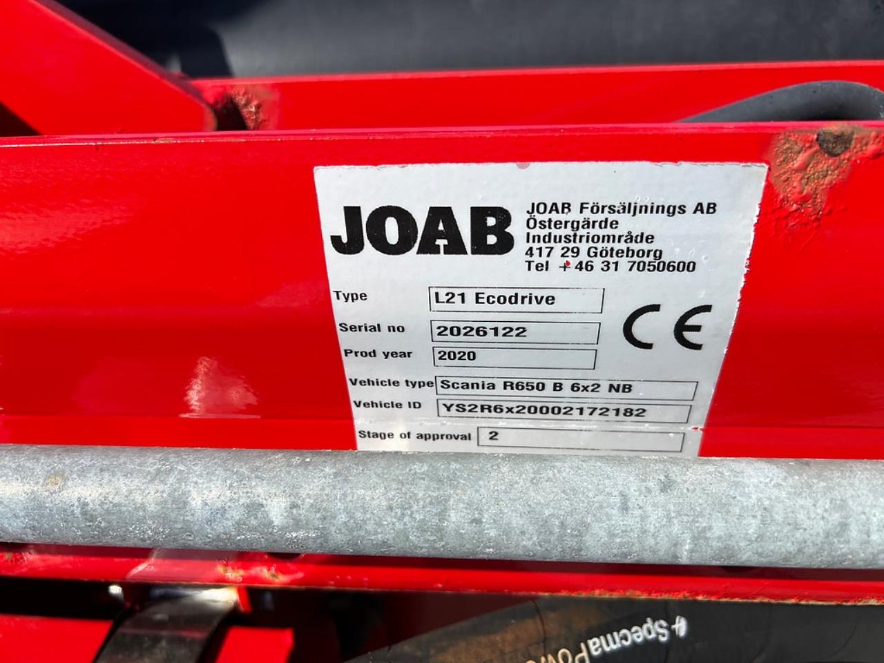 Scania R650 6x2 Lastv&auml;xlare, Euro 6 2020 - Krok/Lastv&auml;xlare