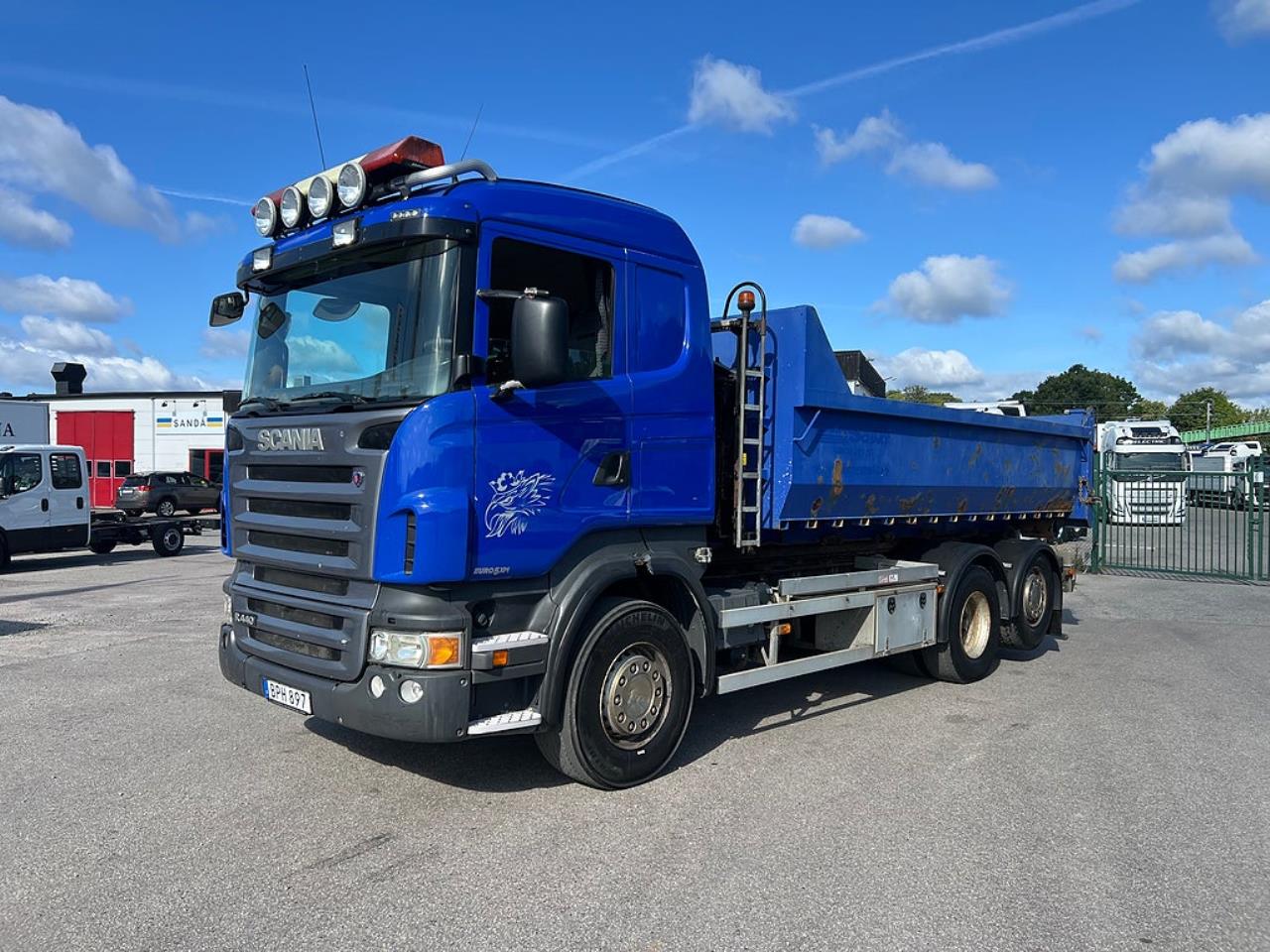 Scania R440 6x2*4 Hiab Lastv&auml;xlare inkl Flak, Euro 5 2009 - Krok/Lastv&auml;xlare